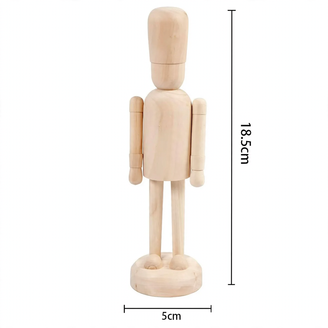 Nussknacker-Soldat aus Kiefernholz, 18 cm