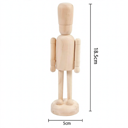 Nussknacker-Soldat aus Kiefernholz, 18 cm
