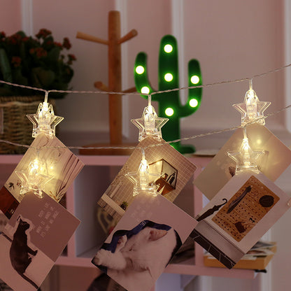 LED-Lichterkette mit verschiedenen Dekorelementen