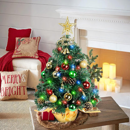 Mini-Weihnachtsbaum-Set, 60 cm, mit Tannenzapfen