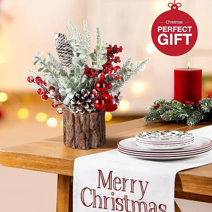 Mini-Weihnachtsbaum im Holzfass-Design