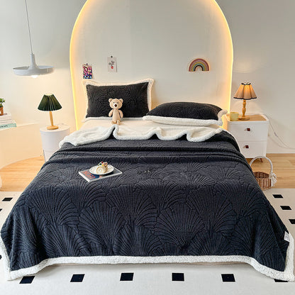 Doppelseitige Milchfaser-Fleece-Decke, vielseitig einsetzbar