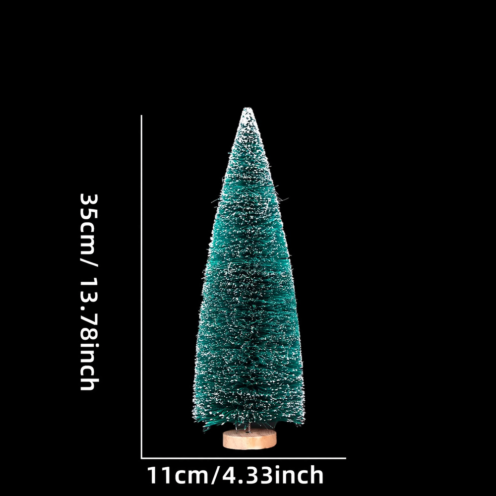 Mini-Weihnachtsbaum aus Kiefernnadeln, beschneit