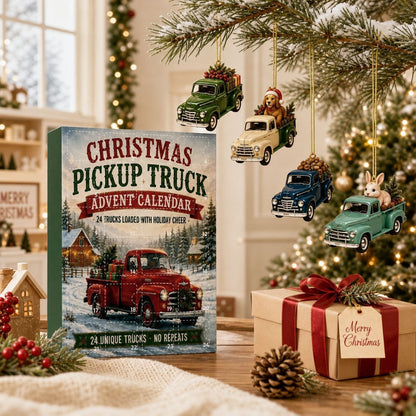 Retro-Weihnachts-Pickup-Adventskalender aus Acryl
