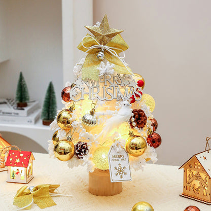 Mini-Weihnachtsbaum mit Beflockung für den Tisch