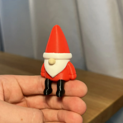 Miniatur-Weihnachtsmann-Figur, sitzend