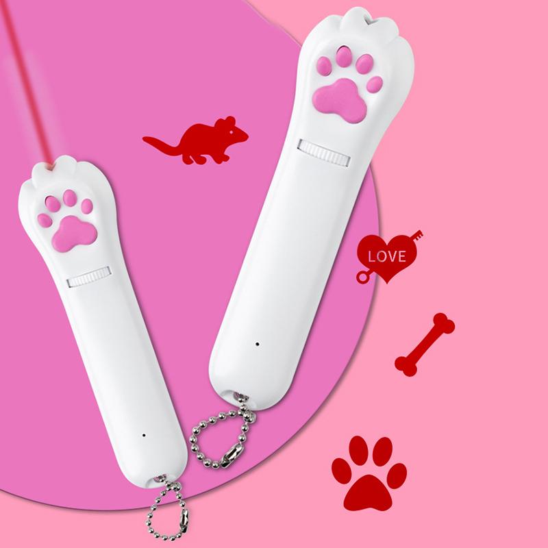 PurrPlay USB-wiederaufladbares Katzenlaser-Spielzeug – Interaktives LED-Licht mit 4 Kartuschen