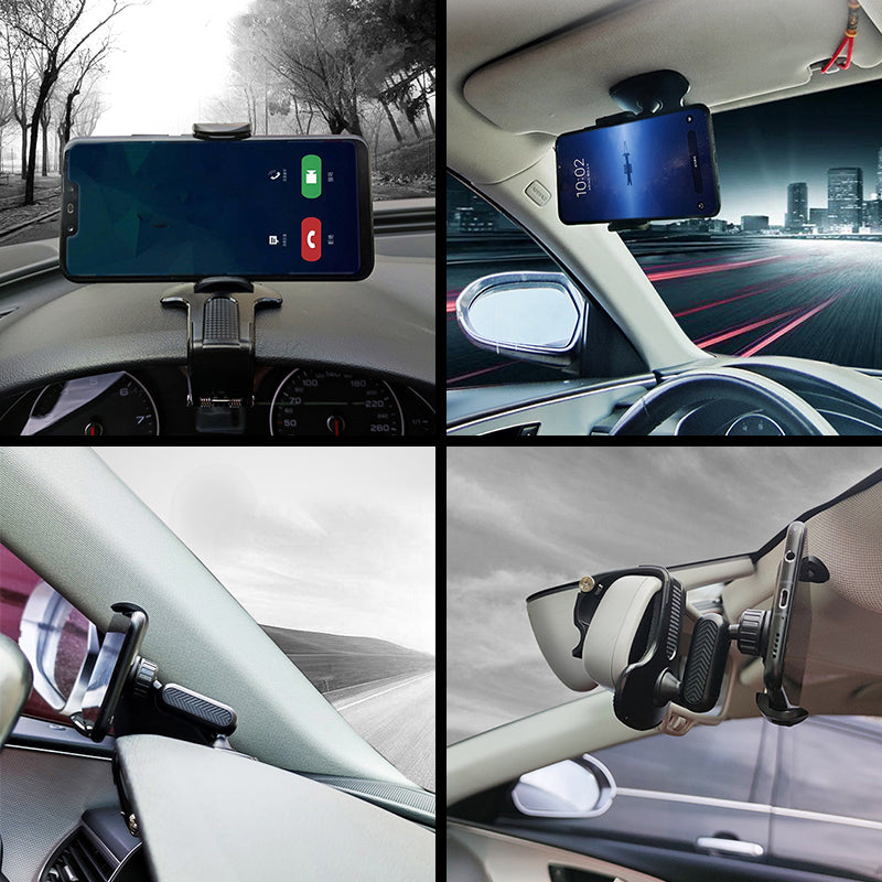 Multifunktionale Handyhalterung für das Armaturenbrett im Auto