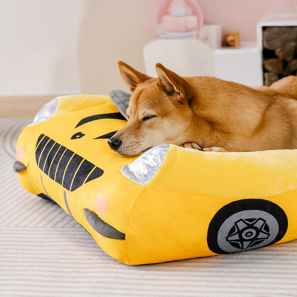Brehn | FurElegance Klassisches Umwandelbares Rennauto-Bett | Luxuriöses Bolster-Hundebett für stilvollen Komfort und Unterstützung