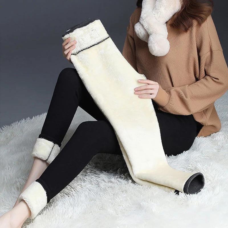 Winterleggings in Lammlederoptik