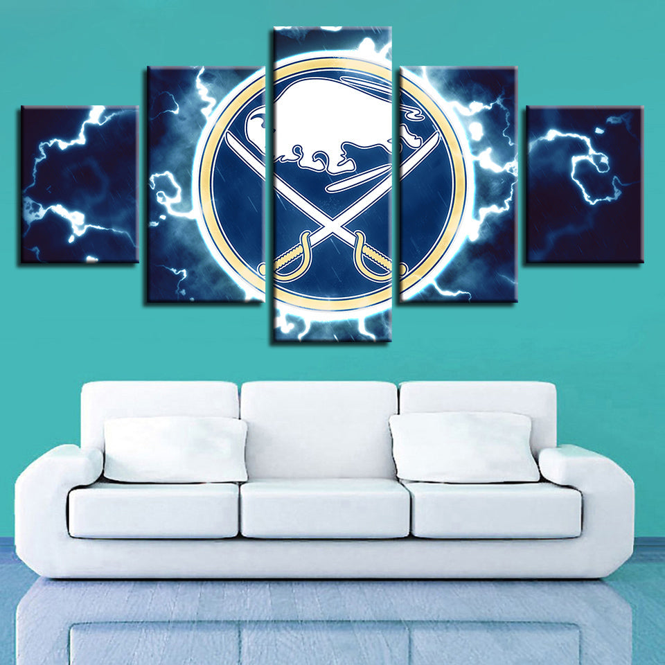 Elektrische Buffalo Sabers 5 Stück - Leinwand Wandkunst Malerei