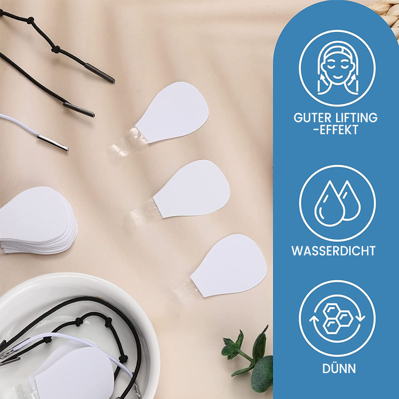 Brehn | Unsichtbare Facelift-Patches | 120er Vorratspack | Ultra-dünne 0,02mm Adhäsions-Technologie | Wasserfest & Hypoallergen | Mechanisches V-Shape Lifting | Transparent
