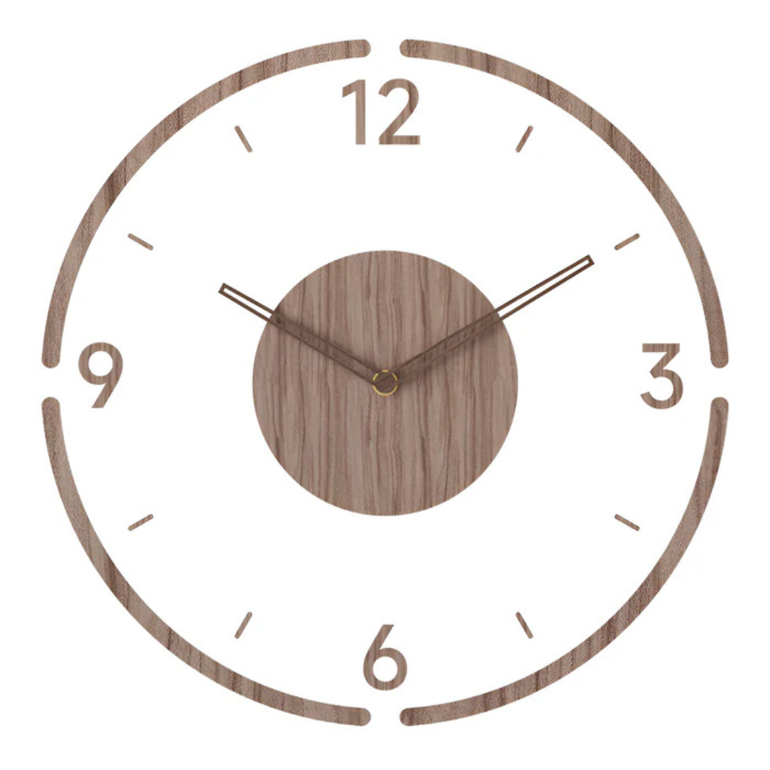 Nock Wanduhr – Stylische & Geräuschlose Uhr für Wohnzimmer oder Schlafzimmer | Brehn