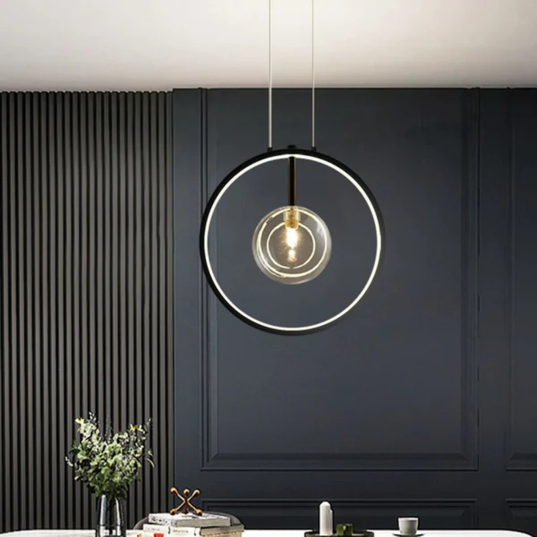 Brehn | Minimalistische schwarze Pendelleuchte