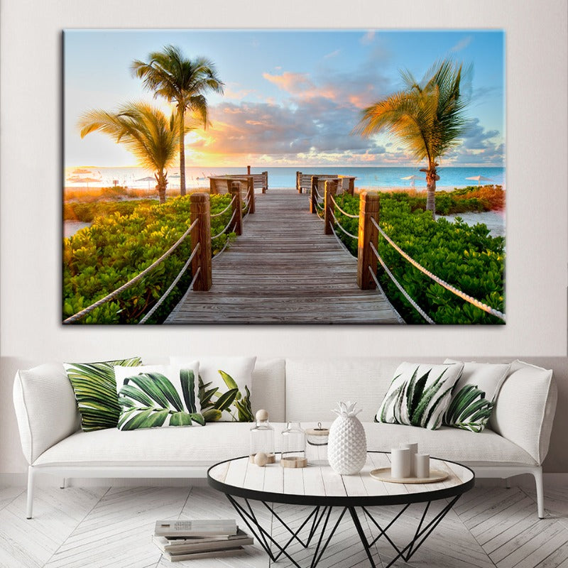 Strandurlaub - Leinwand Wandkunst Gemälde