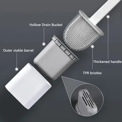 Hygienische Silikon Toilettenbürste – Tiefenreinigung ohne Kratzer