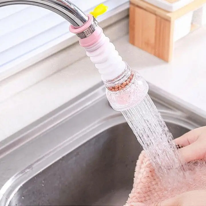 360° Wasserhahnaufsatz mit Filter & Spritzschutz