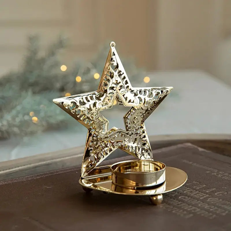 Brehn | Goldene Weihnachtskerzenhalter