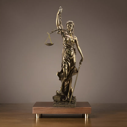 Standbild von Godin von der Gerechtigkeit – Eine elegante dekorative Skulptur von Justitia