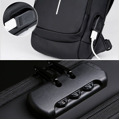 Brehn | USB-Ladesport-Sling Anti-Diebstahl-Umhängetasche