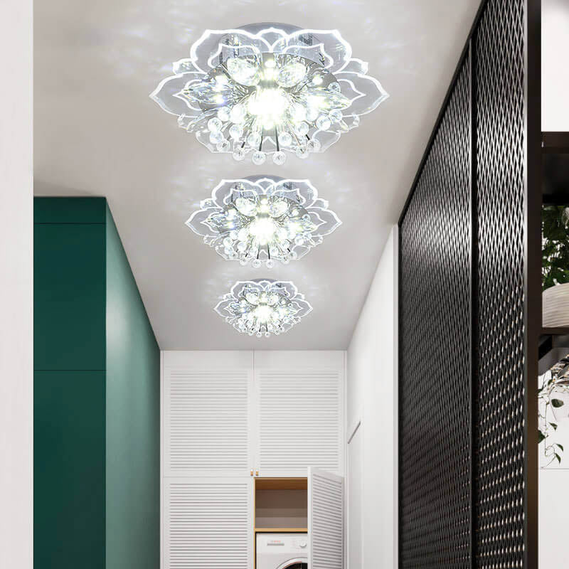 Brehn GlowPetal | LED Kristall Deckenleuchte | Blütenform, RGB Farbwechsel & energieeffizient