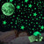 Kreativer fluoreszierender Wandaufkleber - Mond / Sterne / runde Punkte | Brehn