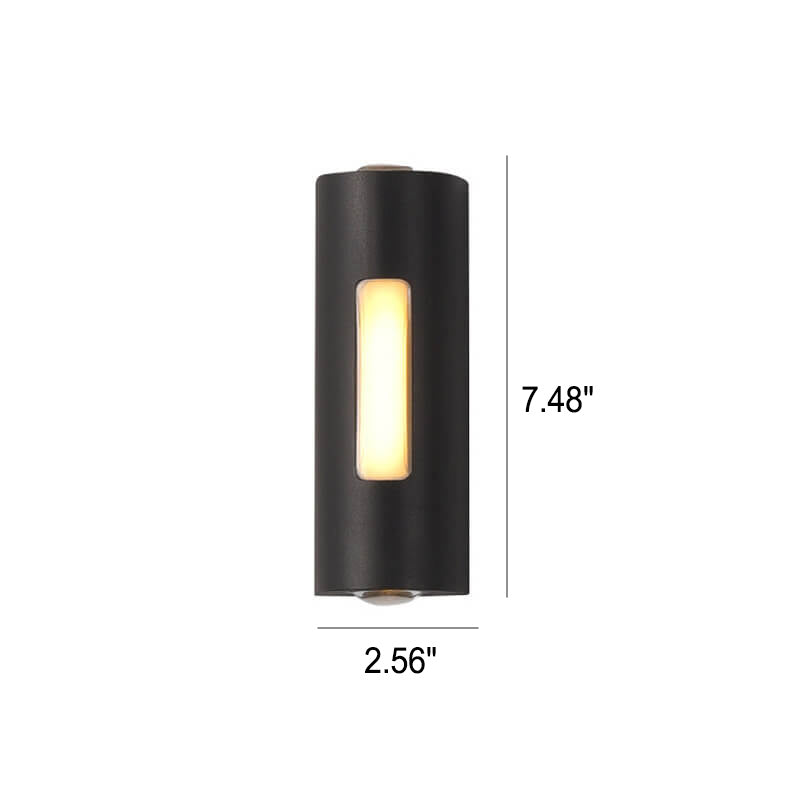 Moderner minimalistischer zylindrischer Design-LED-Außen-Wandleuchte Deko-Lampe | Brehn