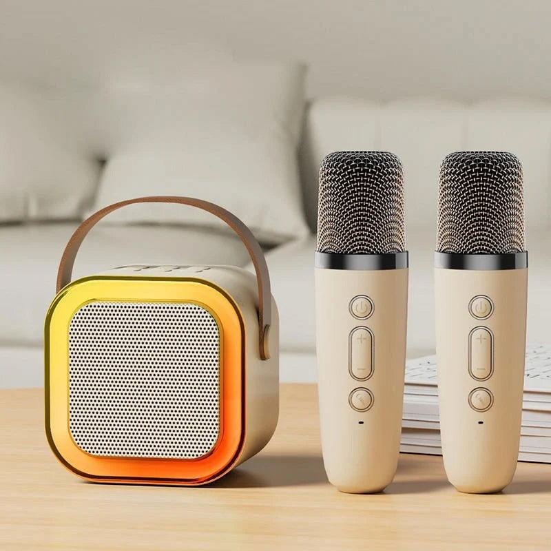 Brehn | Mini-Karaoke-Maschine für Kinder mit drahtlosen Mikrofonen