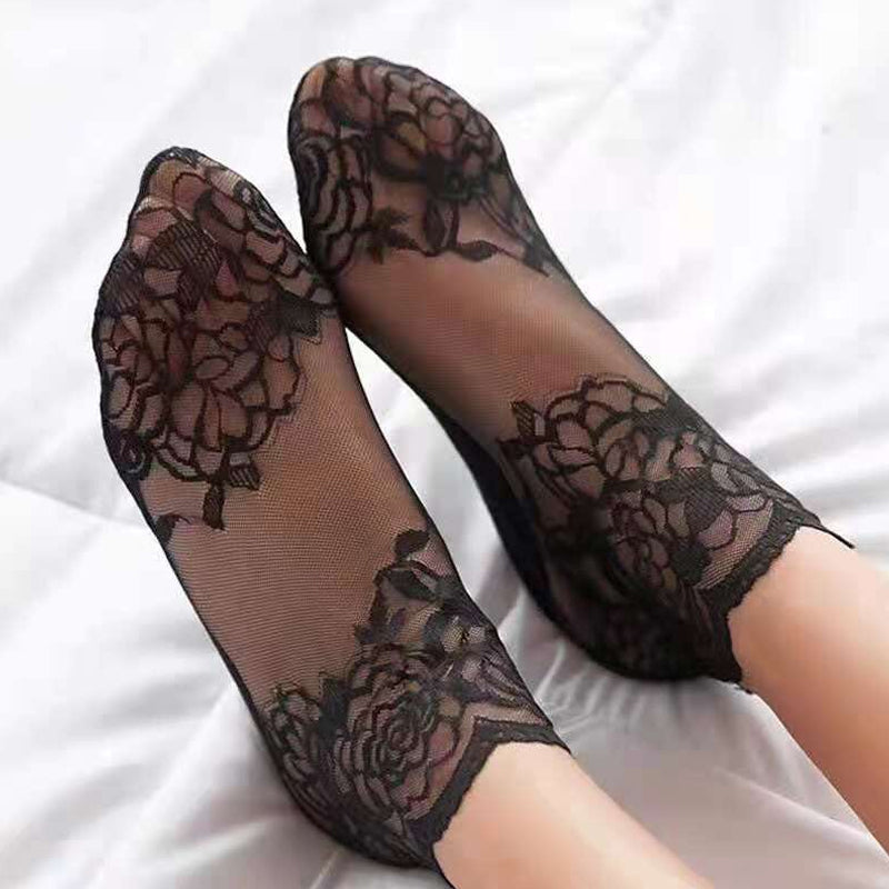 Neue Damenmode Spitzensocken
