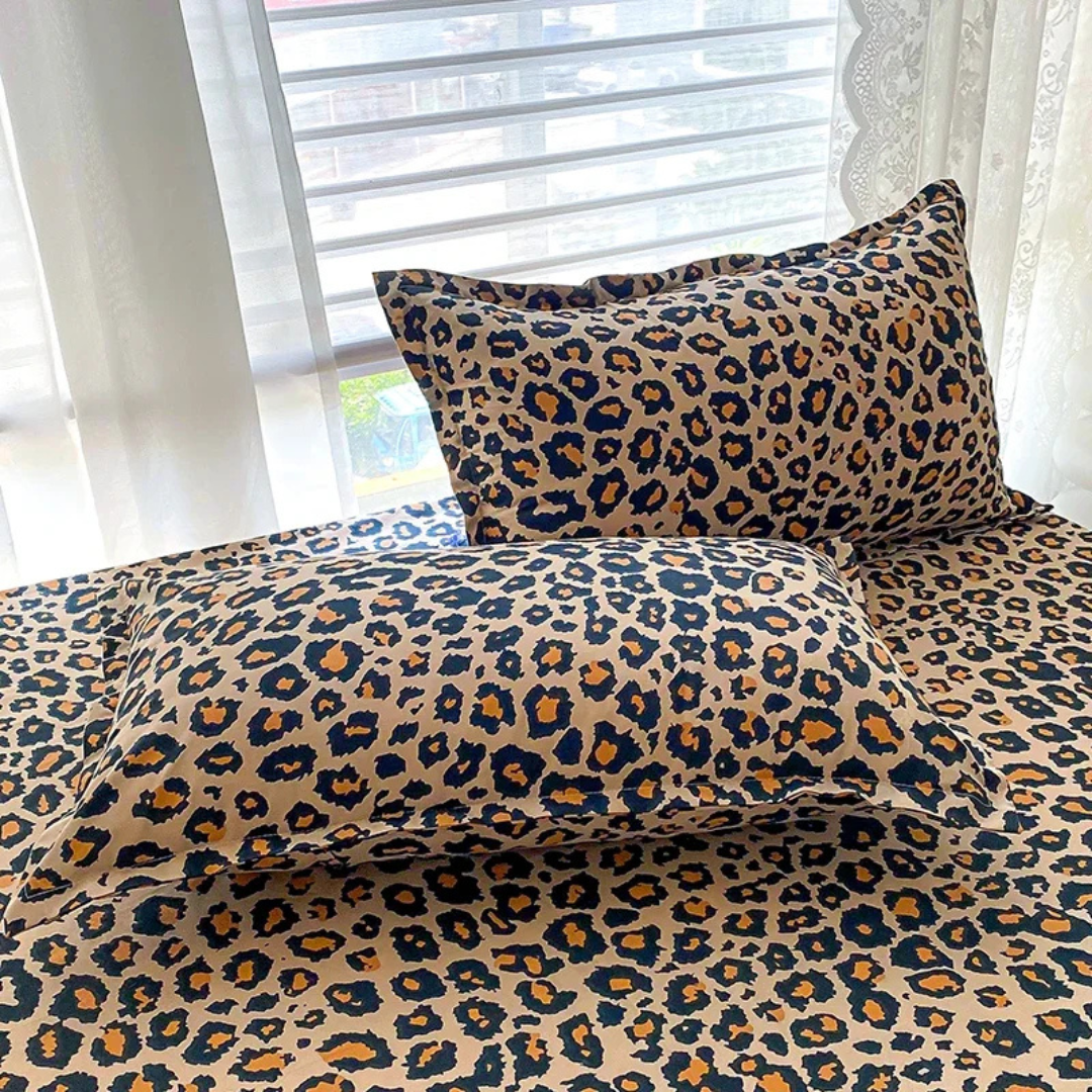 Brehn | Luxus Bettbezug mit Leopardenmuster