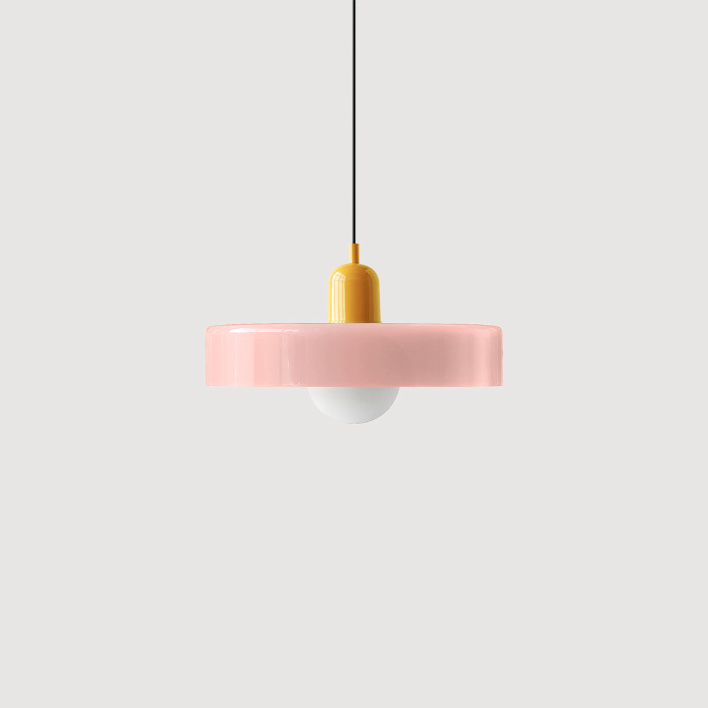 Bunte Bauhaus-Glaspendelleuchte – Moderne Designleuchte für Wohn- und Esszimmer