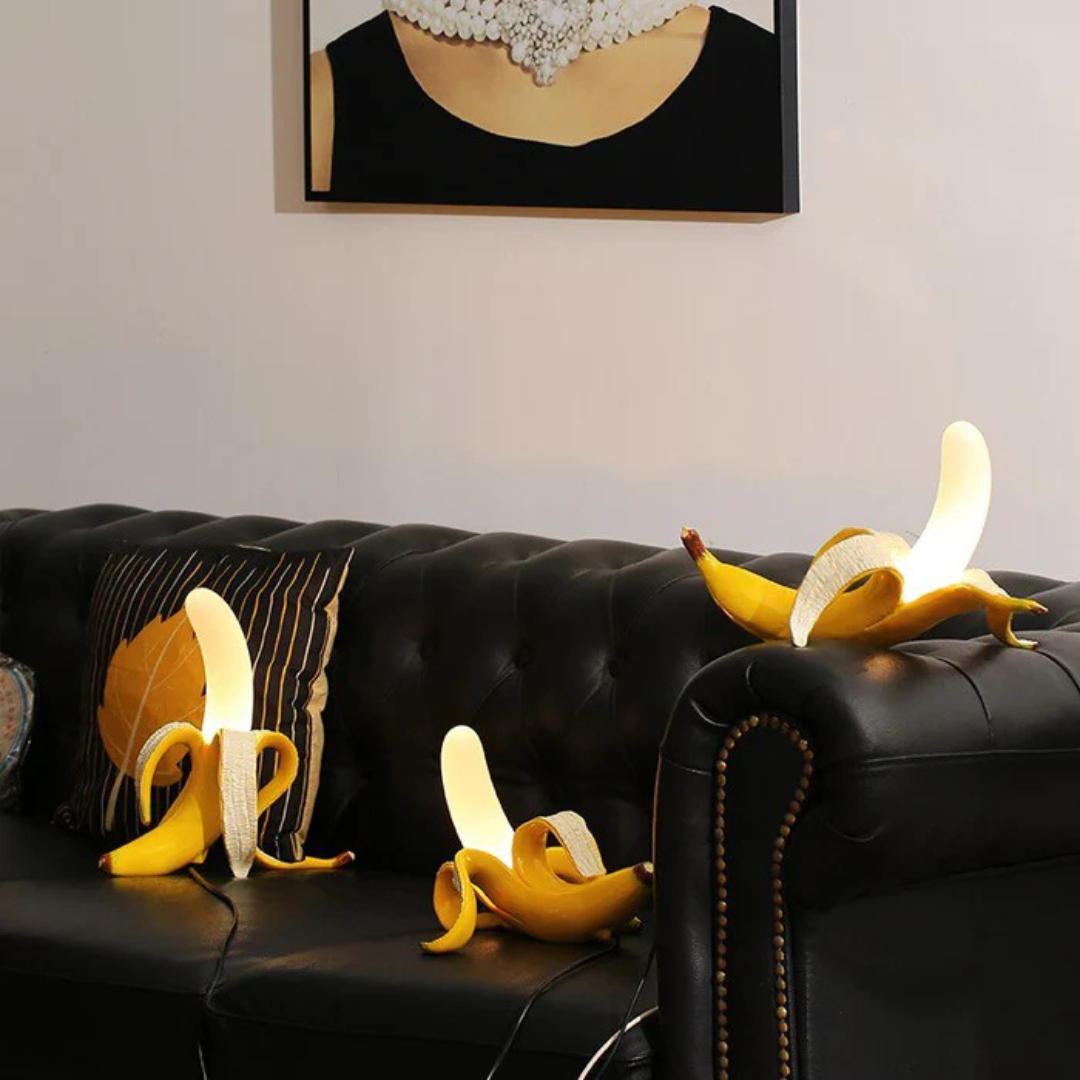 Brehn | Goldene Banane LED Tischlampe
