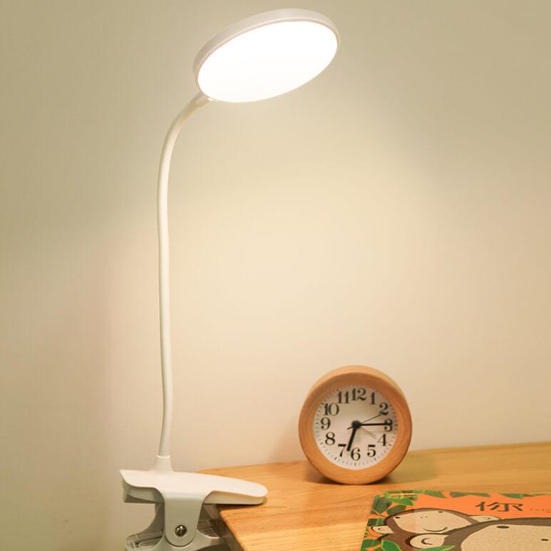 Brehn | Einfache LED Clip-Schreibtischlampe wiederaufladbar Augenschutz Nachtlicht