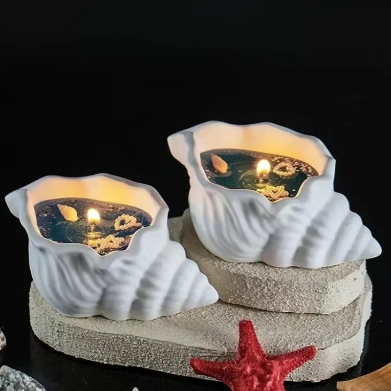 Aromatherapie-Duftkerze mit Muschelmotiv