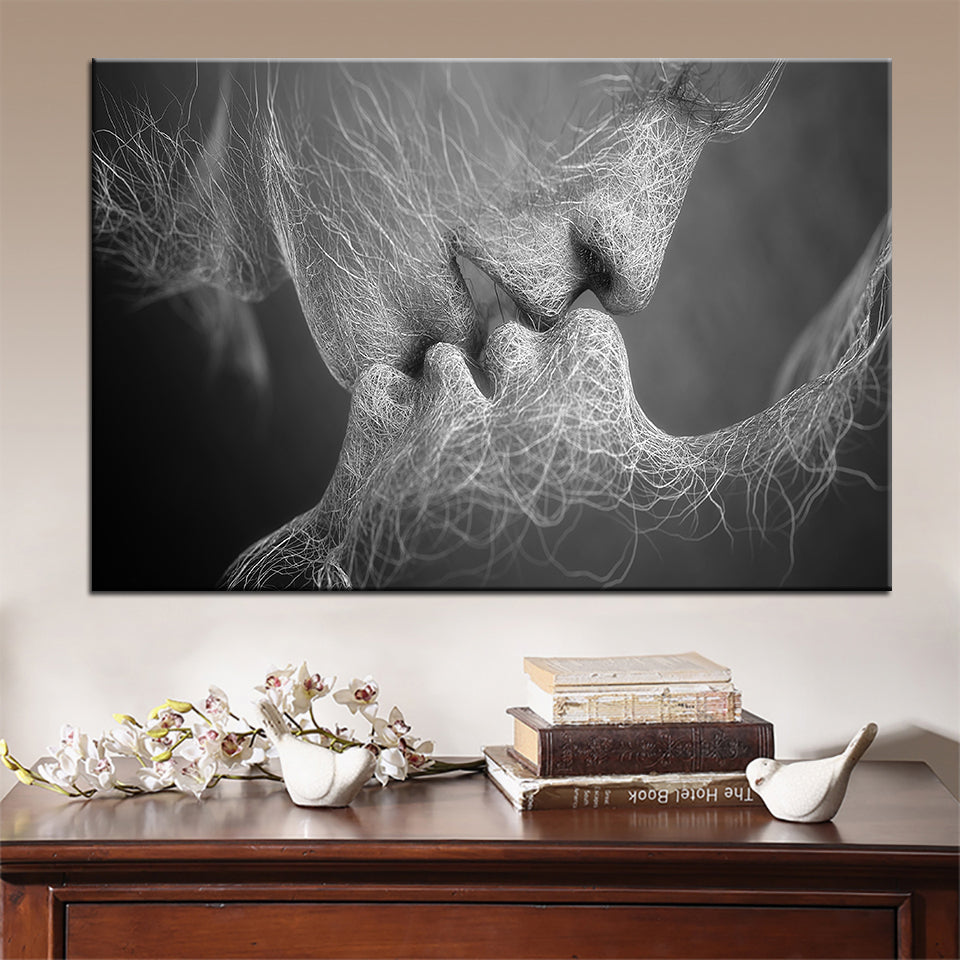 Lines Of Lovers - Leinwand Wandkunst Malerei