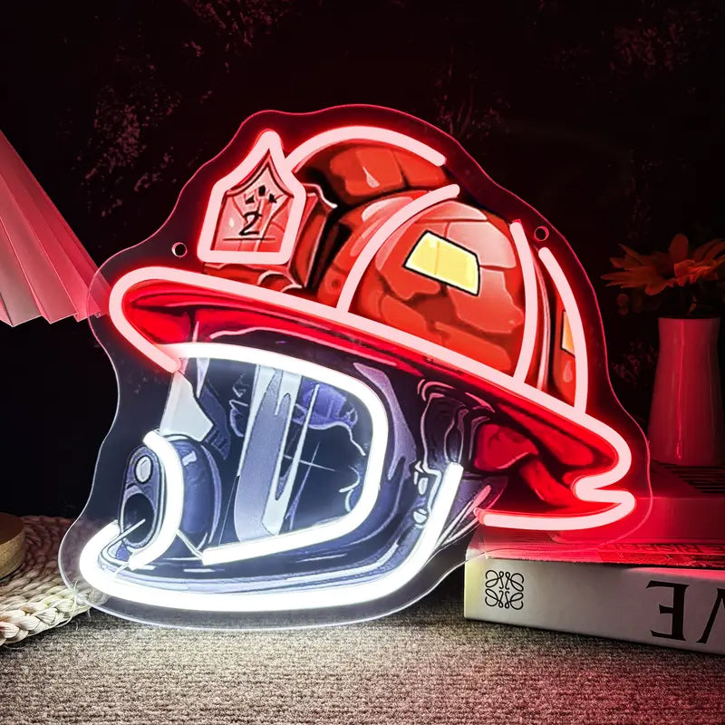 Brehn | Feuerwehrhelm Neonzeichen