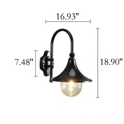 Retro Minimalist Trompet Wasserfest 1-Lampe Wand Leuchte | Brehn