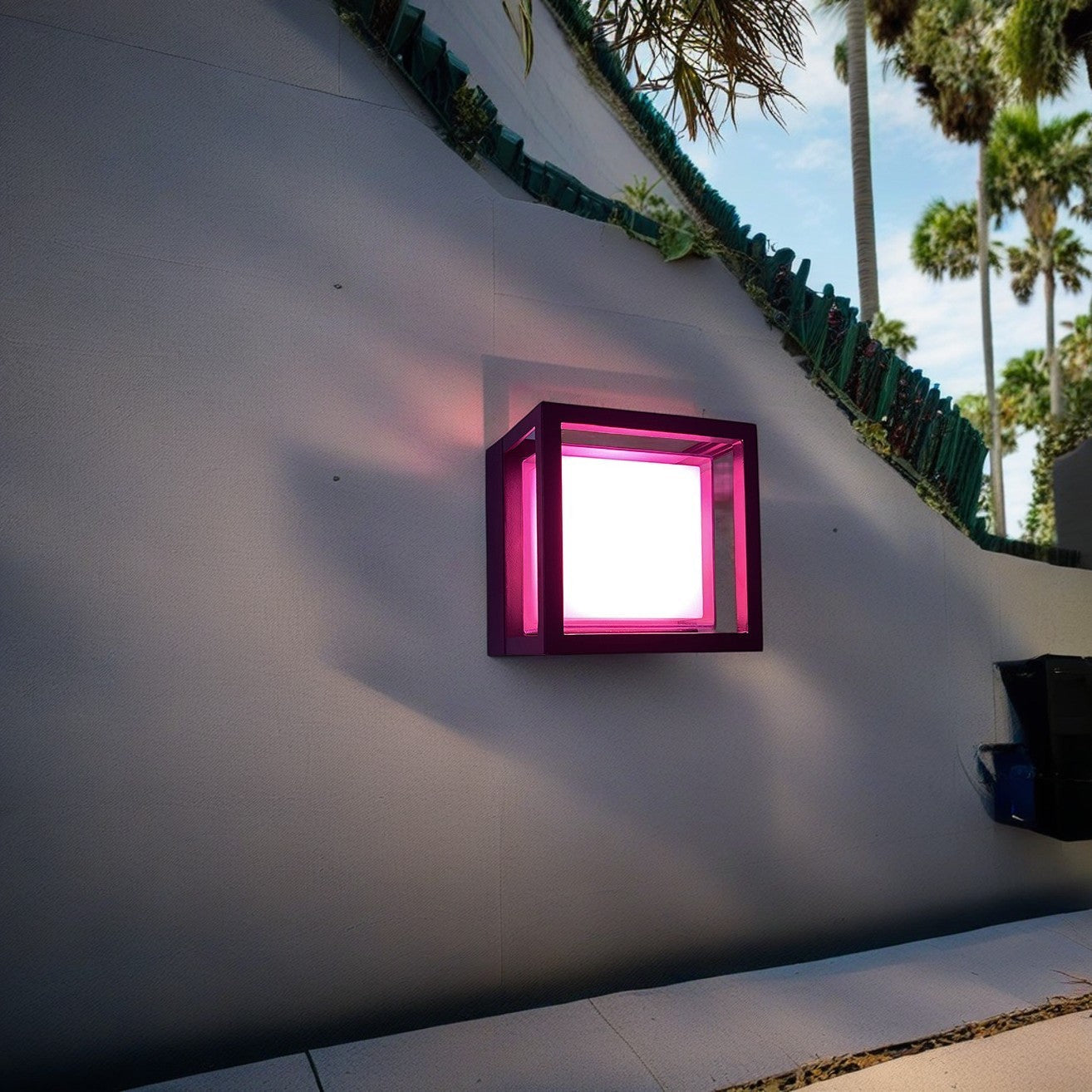 Moderne Minimalistische Wasserdichte Quadratische Aluminium Acryl LED Außenwandlampe Für Garten | Brehn