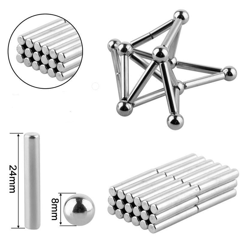 DIY-Set aus Magnetkugeln und -stäben