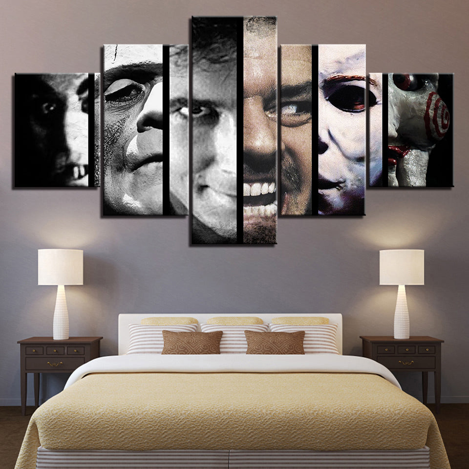 Horrorfilme Charaktere - Leinwand Wandkunst Gemälde