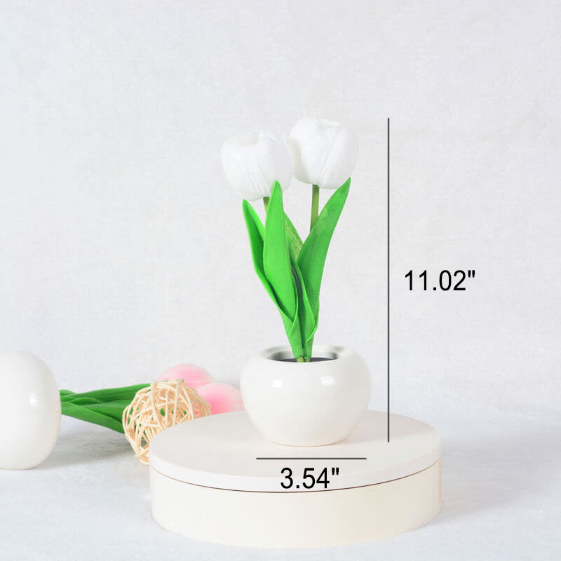 Moderne, kreative LED-Tischleuchte in Tulpen-Pfingstrosen-Optik