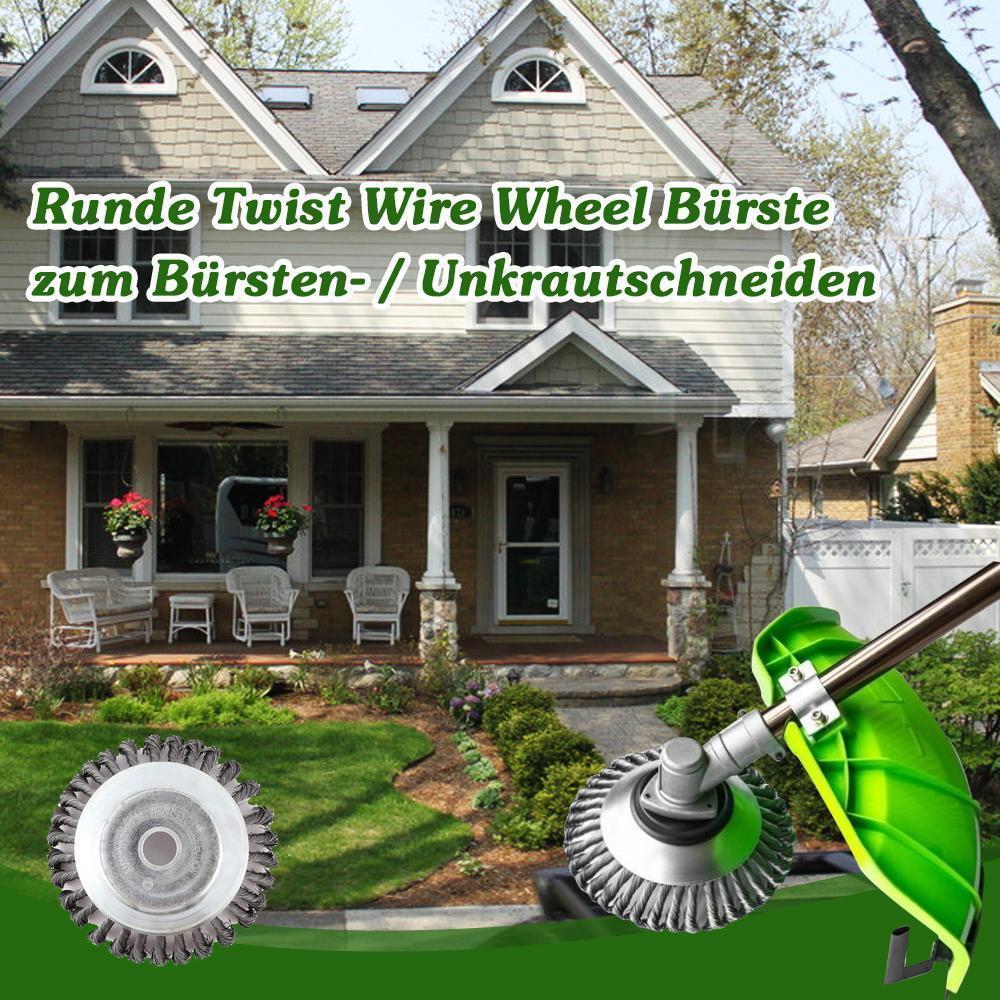 Brehn | Runde Twist Wire Wheel Bürste zum Bürsten- / Unkrautschneiden