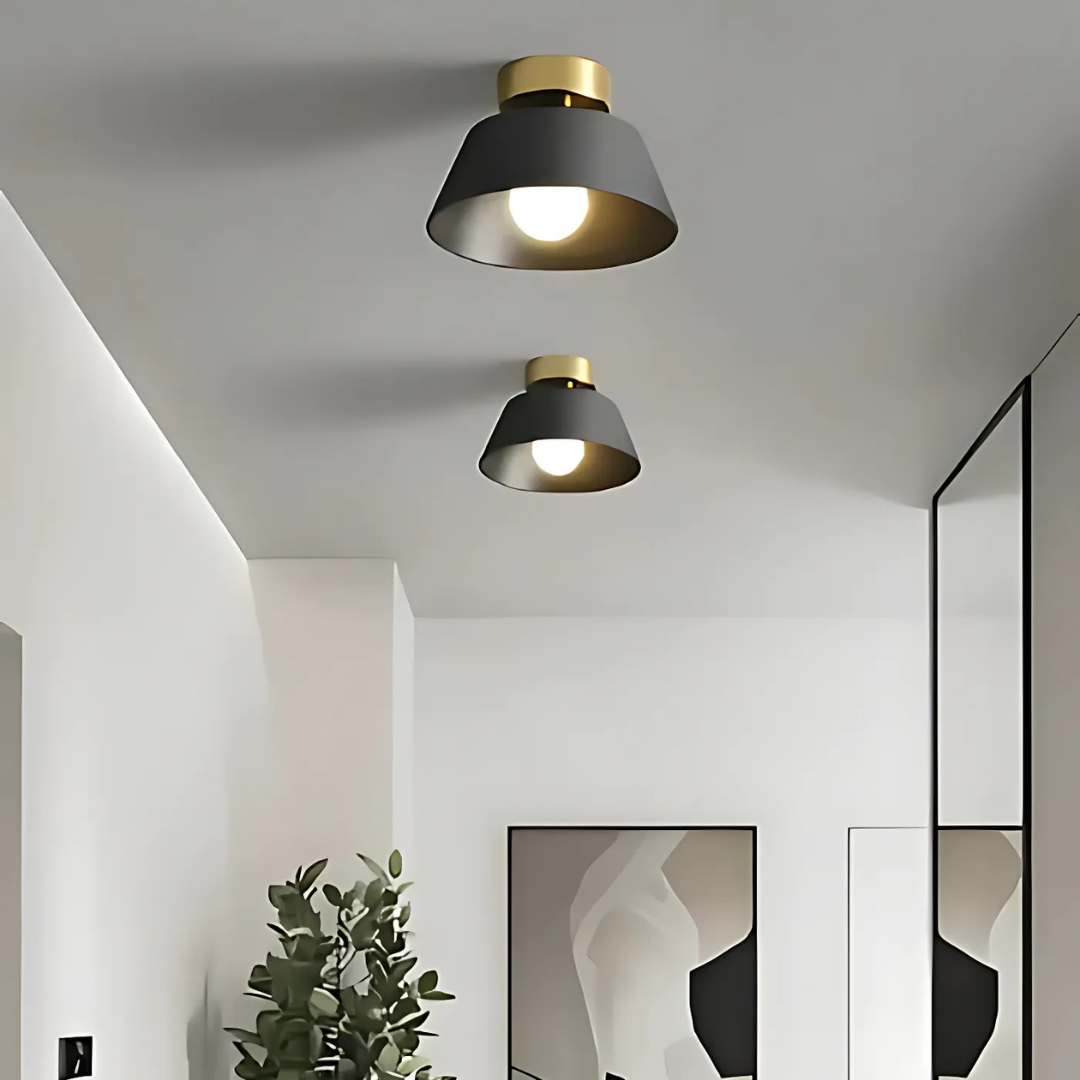 Brehn | Retro LED-Deckenleuchte | Deckenlicht Wohnzimmer