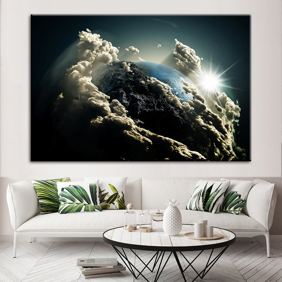 Erde's Stratosphäre - Leinwand Wandkunst Gemälde