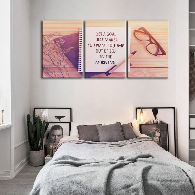 Inspirierende Kunst-Canvas Wandkunst Gemälde 3 Stück