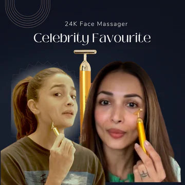 Brehn | GildedGlow Luxus Gesichtsmassage Roller | Beleben Sie Ihre Haut mit einem elektrischen Massagegerät mit 24K Gold für einen strahlenden Teint