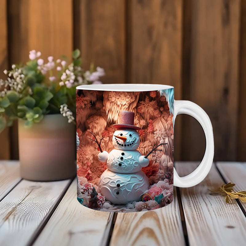 Brehn | 3D Weihnachts-Schneemann Becher