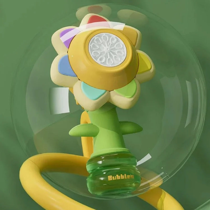 Brehn | Sonnenblumenförmiger tragbarer elektrischer Blasenmacher Spielzeug