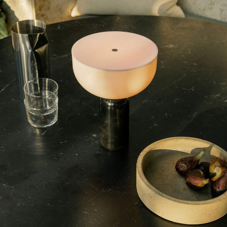 Brehn | MarbleLuxe Lampe - Luxuriöse Marmor Tischlampe mit goldenen Akzenten