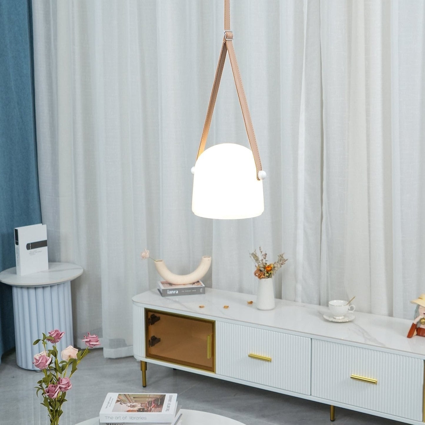 Brehn | LunaMona Deckenlampe - Moderne Pendelleuchte aus Metall und Glas